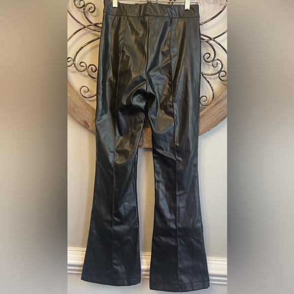 Princess Polly Faux Leather Flare Leg Pants - Picture 2 of 6